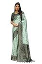 Vedant Vastram Women's Designer Kanjeevaram & Banarasi Soft Silk Saree For Women (Anamika), Turquoise, Free