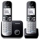 Panasonic KX-TG6812 - Teléfono (DECT, Escritorio, Negro, Plata, AAA, Monocromo, 103 x 65 Pixeles)