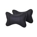 EXCEART 2pcs Black Car Neck Rest Pillow Breathable Auto Head Neck Rest Cushion Relax Neck Support Headrest Comfortable Pillows for Travel Car Seat Home