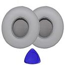 1 Pair Replacement Earpad for Beats Solo 2, Solo 3 Wireless Headphone, Replacement Ear Soft Leather Memory Foam Cushions Ear Pads Cushion Cover Foam Earpads (Grey)