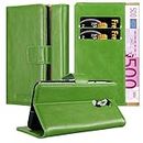 cadorabo Book Case works with ZTE AXON 7 MINI in GRASS GREEN - with Magnetic Closure, Stand Function and Card Slot - Wallet Etui Cover Pouch PU Leather Flip