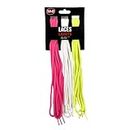 Moneysworth & Best Neon Sport Lace, Pink/White/Yellow, 45", 3 Pack
