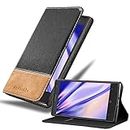 cadorabo Book Case works with Nokia Lumia 1020 in BLACK BROWN - with Magnetic Closure, Stand Function and Card Slot - Wallet Etui Cover Pouch PU Leather Flip