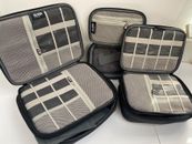 BUBM Reisekabel Organizer Taschen 3er-Packungen Elektronik iPad Mini schwarz Getriebe Set
