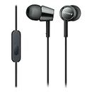 Sony MDREX155AP In-Ear Earbud Headphones With Mic For Phone Calls, Black