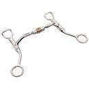 BAR H EQUINE Smooth Mouth Small Part Tongue Relief Straight Shank Bit W/Copper Roller | Copper Bits for Horses | Horse Bit | Horse bits | Snaffle Copper Bits for Horses | Horse bits and bridles
