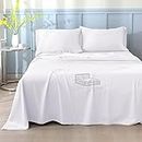 RV Sheets 100% Egyptian Cotton - Three Quarter 48 x 75 Premium Quality 4PC Sheets for Campers - 400 TC White Solid with 6-10 Deep Pocket Premium Quality Camper Sheets Custom Rv Sheets Best Rv Sheets