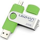 leizhan Flash Drive 128gb for Android Phone/Tablet/Computer Jump Drive Photo Stick,Green