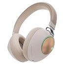 ZEBRONICS Duke Wireless Headphone with Up to 60h Backup, Supports Bluetooth, Dual Pairing, Gaming Mode, Environmental Noise Cancellation (ENC), LED Lights, Deep Bass, Voice Assistant Support (Beige)