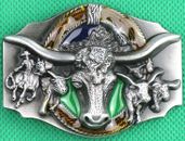 Belt Buckle "COWBOY" Rodeo, Custom Made to Fit 4 cm Belt, DIY, Metal Casting