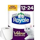 Royale Velour Toilet Paper, 12 Equal 24 Rolls, 142 Bathroom Tissues per roll