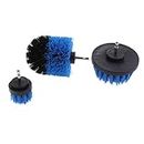 Pinakine® 3Pcs Tile Grout Cleaning Drill Brush Scrub Brush Drill Attachment Kit Blue|60018160PNKL