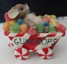 Charming Tails Navidad Gumdrop Express Coche Mouse Menta de Caramelo Caña