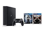 Playstation 4 Slim 2 items Bundle: PlayStation 4 Slim 500GB Console - Uncharted 4 Bundle and Call of Duty Black OPS III Game Disc