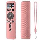 Silicone Cover for VIZIO XRT260 Smart TV Remote VIZIO XRT260 Silicone Case Cover Shockproof Anti Slip Silicone Skin Sleeve with Lanyard(Pink)