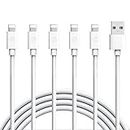 iPhone Charger,Atill Lightning Cable 5Pack 6FT iPhone Charging Cable Cord Compatible with iPhone X 8 8Plus 7 7Plus 6s 6sPlus 6 6Plus SE 5 5s 5c iPad iPod & More (White)