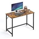 VASAGLE Computer Desk, Writing Desk, Small Office Table, 50 x 100 x 75 cm, Study, Home Office, Simple Assembly, Steel, Industrial Design, Rustic Brown and Black LWD41X
