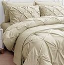 Queen Comforter Set- 7 Pieces Bed in a Bag Queen, Linen Bedding Set with Comforters, Sheets, Pillowcases & Shams, Bedding Set - Linen