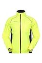 Mountain Warehouse Adrenaline Mens Waterproof Cycling Jacket - Reflective Mens Coat, Breathable Unisex Rain Coat - For Outdoors, Running & Walking Yellow L