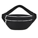 Fanny Packfor Outdoor Sports, Running Bumbags Waist Fanny Pack, Waterproo-f Oxford Cloth Waist Bag with Multi Pockets and Adjustable Belt for Men Women Cycling Jogging