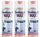 Graff-City 3 x Spray Max 2K Clear Coat Gloss - 3 Pack 400ml Can Bundle