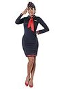 Women's Workin' the Skies Flight Attendant Costume Medium