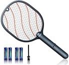 YsChois Electric Fly Swatter Electric Fly Zapper - Premium AA Batteries Included - Powerful Large Grid - Easy to Use - Lightweight Bug Zapper Racket for Indoor & Outdoor Use