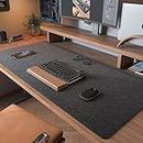 DAWNTREES Felt Desk Pad,100x40cm,Dark Grey Large Gaming Mouse Pad,Desk Organizers and Accessories,Extra Large Keyboard Mat,Computer XL Desk Mat