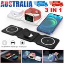 3 in 1 Wireless Charging Station Travel Charger for iPhone AirPods And iWatch