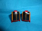 Playmobil 2 x upper body red vest buttons rare black guard guard set excellent 