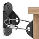 ANY SALES Furniture Anchors for Baby Proofing，Secure 400 Pound Falling Furniture Prevent Falling Anti Tip Earthquake Straps for Child and pet Safety，Metal Furniture Anti-Tip Device (2)