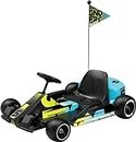 Razor Ground Force Elite - Electric Go Kart for Kids 13+ with Forward & Reverse Drive, Up to 14 mph Max Speed, 40 Minute Ride Time, 9 Mile Range, 350W Ride On with 36V 5Ah Battery - Black & Blue