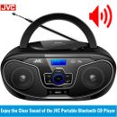 Bluetooth CD Player Portable Boombox Stereo USB/MP3/FM Radio/LCD Display