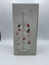 Pier 1 Imports Blown Christmas Glass Tree Silver with 12 Ornaments New In Box