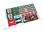 CUSTOM STICKERS for 7 ELEVEN 7-11 STORE TOY MODELS , TOY BUILDS , ETC