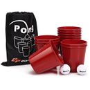 Giant Yard Pong Outdoor Game Bucket Ball Set for Beach BBQ Picnic w/ Carry Bag