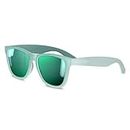 Suavinex, Gafas de Sol para Adultos, Polarizadas, con Filtro UV 400, 100% Protección Rayos UVA y UVB, con Funda Incluida, Muy Flexibles y Ligeras, de Forma Cuadrada, Color Verde