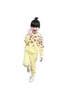 Baby Girl Flower Printed Long Sleeve Tops T-Shirt+ Pants 2Pcs Outfits Set Clothes (2-3 Years, Yellow)