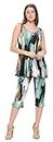 Jostar Women's 2 Piece Set – Stretchy Sleeveless Tank Top and Capri Pants with Side Slit Casual Outfit, W379 Multi, Small