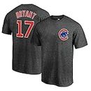 Outerstuff MLB Youth 8-20 Charcoal Gray Name and Number Player Jersey T-Shirt (Large, Kris Bryant Chicago Cubs Charcoal Gray)