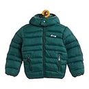 CAMEY Kids Boys Regular Fit Hodded Bomber Jacket For Winter Wear (9-10 Years, Green)