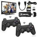 Wireless Retro Game Console, Classic Plug & Play Video TV Game Stick with 40000+ Games Built-in, Over 10 Emulators, 4K HDMI Stick Game TV, with Dual 2.4G Wireless Controllers…