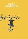 Music Notebook: Music booklet A4 blank 70 pages with clef / music booklet with music lines / staves with 8 staves