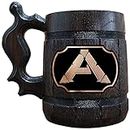 ARK Survival Evolved Beer Mug, 22 oz, Beer Stein, Beer Mugs with Handles, Gamer Gift, Personalized Wooden Beer Tankard, Custom Gift for Men, Gift for Him