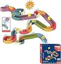 Baby Bath Toys,48 Pcs Bath Track Toy,Water Slide with Wind-Up Duck, Water Track Bathtub Bath Toys, Bath Toys Water Balls Tracks for Kids for Wall Bathtub Toy Slide for 3 4 5 6 Year Olds Boys Girls