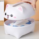 Cute Cat Napkin Storage Tissue Box Holder Cartoon Dispenser