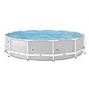 Intex 26710EH Prism 12 Foot x 30 inch Prism Frame 6 Person Outdoor Round Above Ground Swimming Pool with Easy Set-Up, (Filter Pump Not Included)