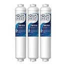 AQUA CREST GXRTDR Exterior Refrigerator Icemaker Water Filter, NSF Certified, Replacement for GE® GXRTDR, Samsung DA29-10105J, Whirlpool WHKF-IMTO, 3 Filters (Package May Vary)