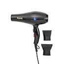 SHINON SH-8171 Professional Hair Dryer 1800 Watts 3 Heat Setting (Hot/Cool/Warm) 2 Speed Setting with Styling Concentrator & Smoothing Nozzle Overheating Protection, Styling Tool cool & hot Air, Black