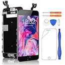 Yodoit for iPhone 6s Plus LCD Display and Digitizer Assembly Glass Touch Screen Replacement with Frame Spare Parts (Home Button, Front Camera, Earpiece Speaker) + Tool (5.5 inches Black)